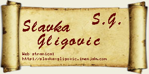 Slavka Gligović vizit kartica